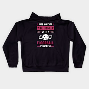 Wine Drinker Floorball Kids Hoodie